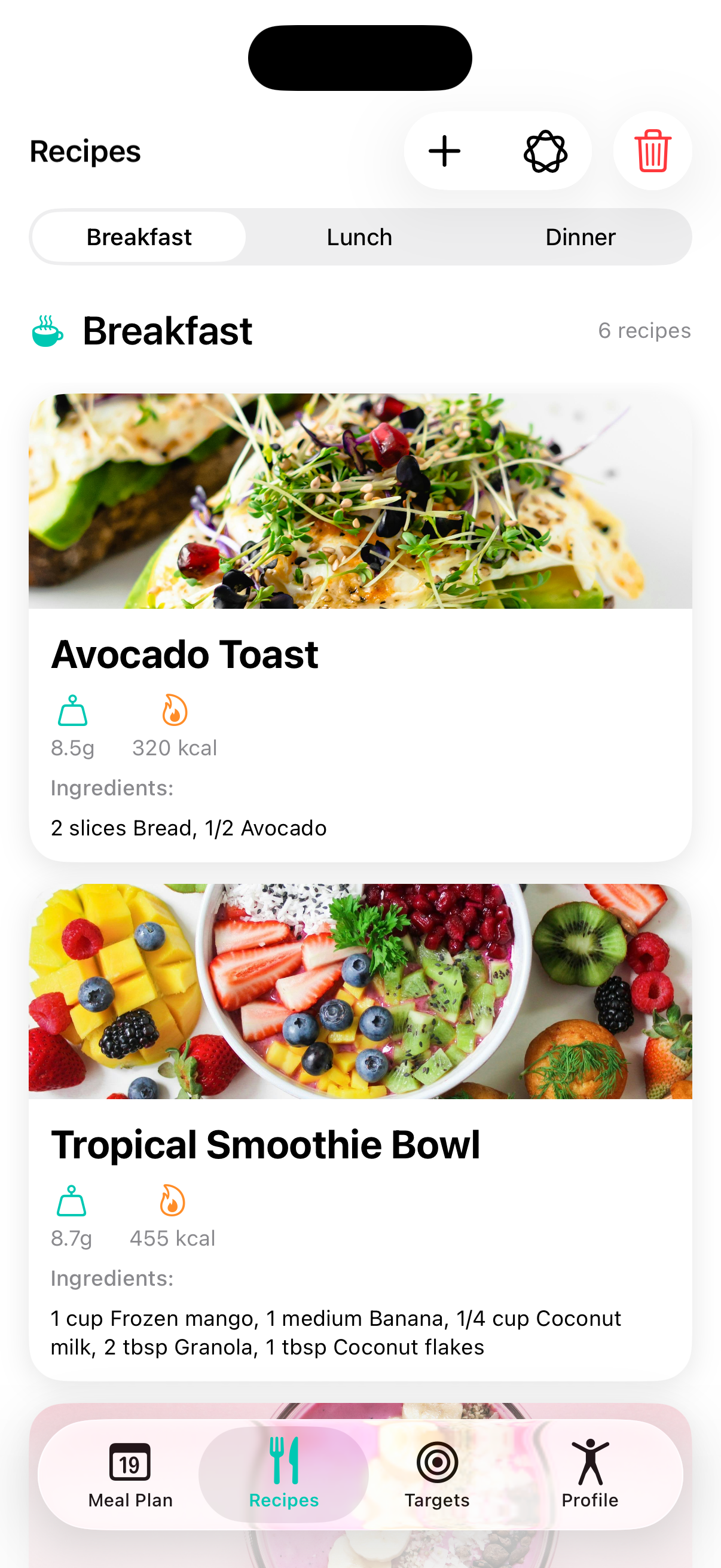 Vitalmint recipe library