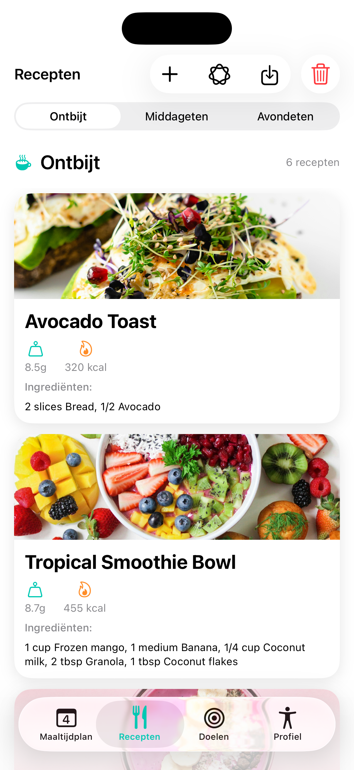 Vitalmint receptenbibliotheek